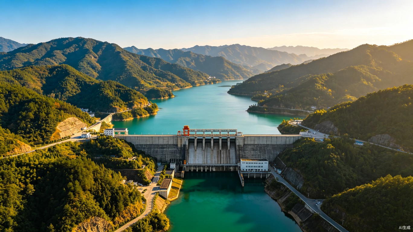 水利大坝全景